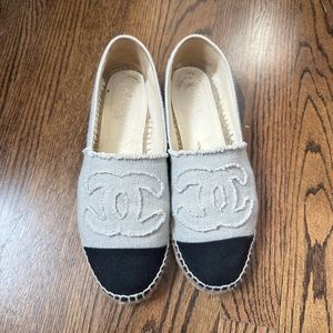 CHANEL canvas espadrilles